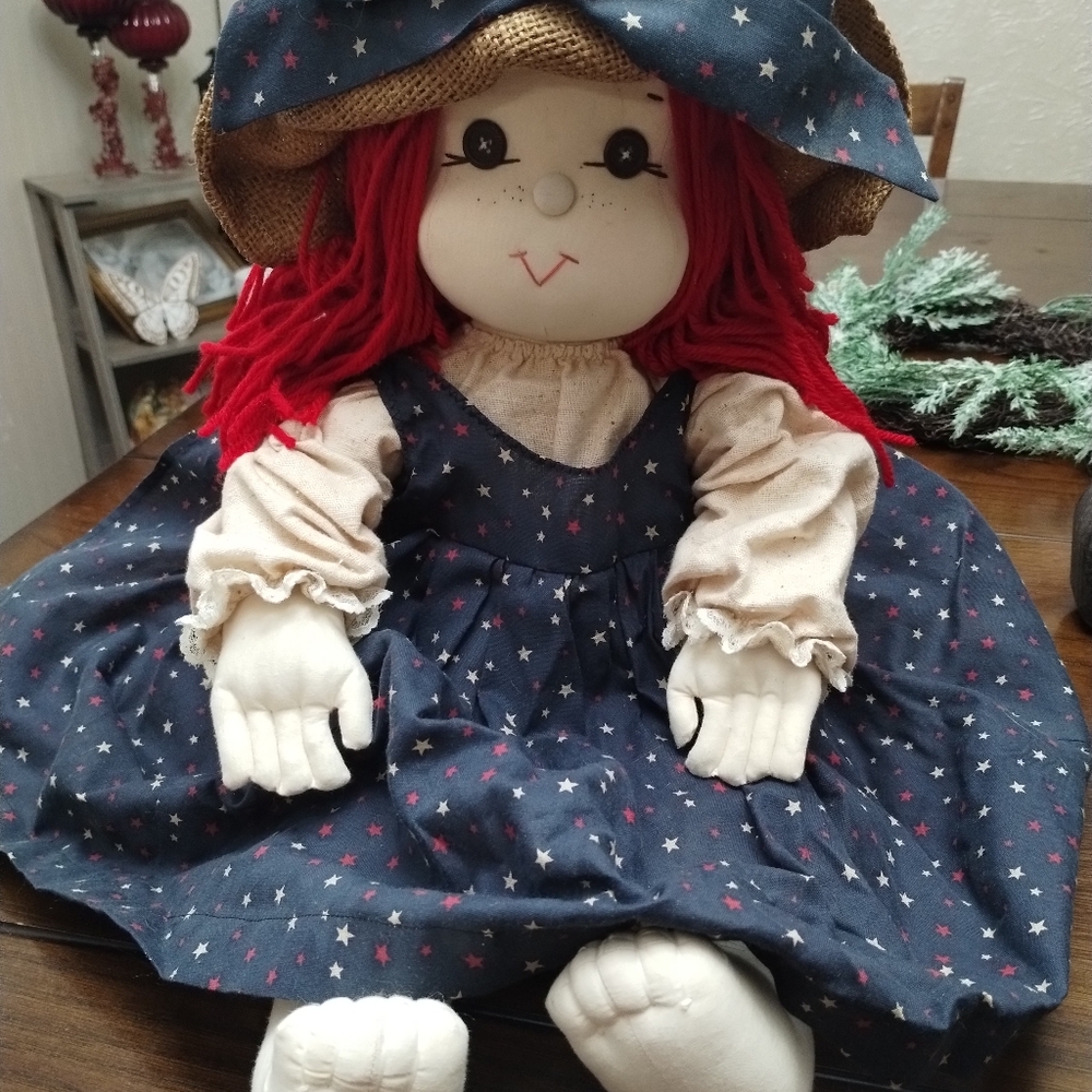 Handmade doll by Artist Jo Brewer Patches of Coal Mountain WV